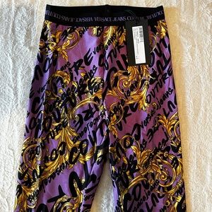 Versace Jeans Couture Logo-print baroque-pattern leggings